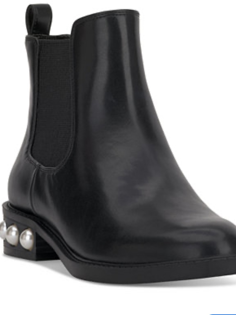 NEW On 34th Women Pearl Heeled Chelsea Boots Jeovana Size 5 Black Ankle Bootie